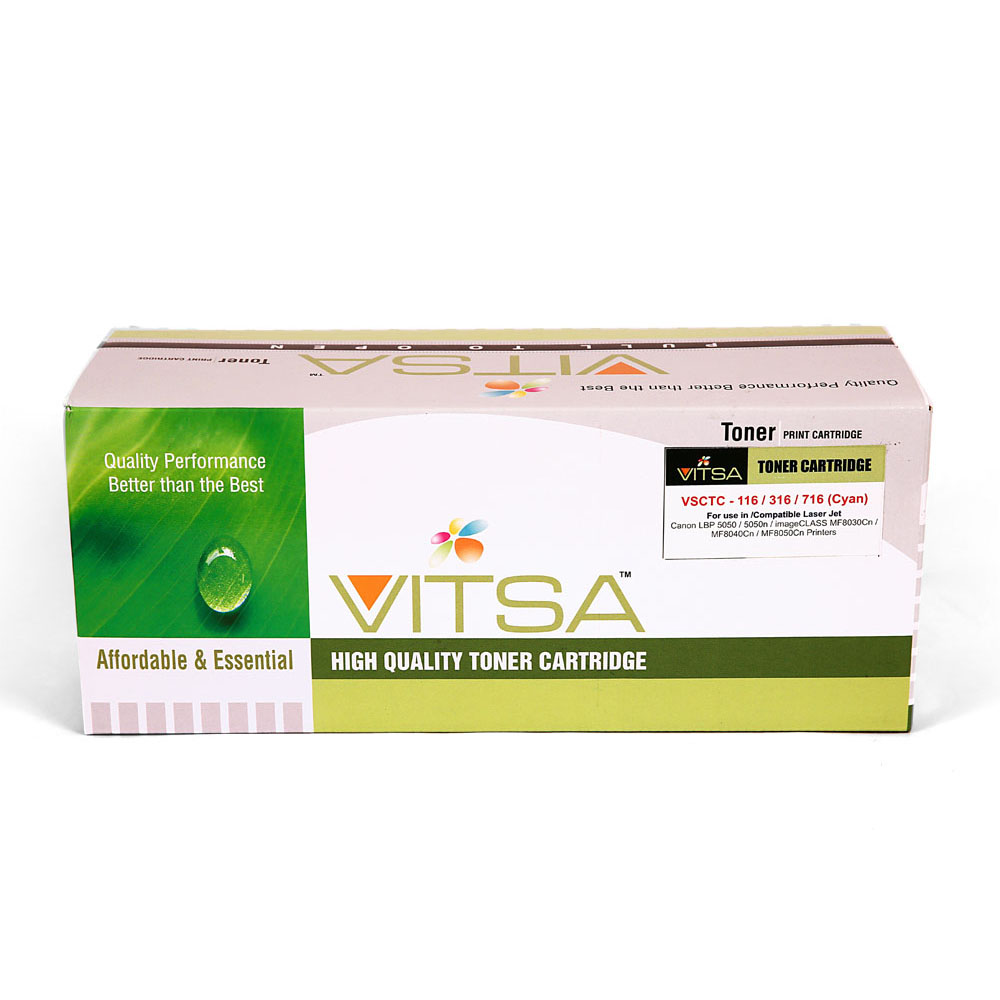 Vitsa 316 Cyan Toner Cartridge Compatible For   Canon  Lbp-5050  /  Lbp-5050N Printer