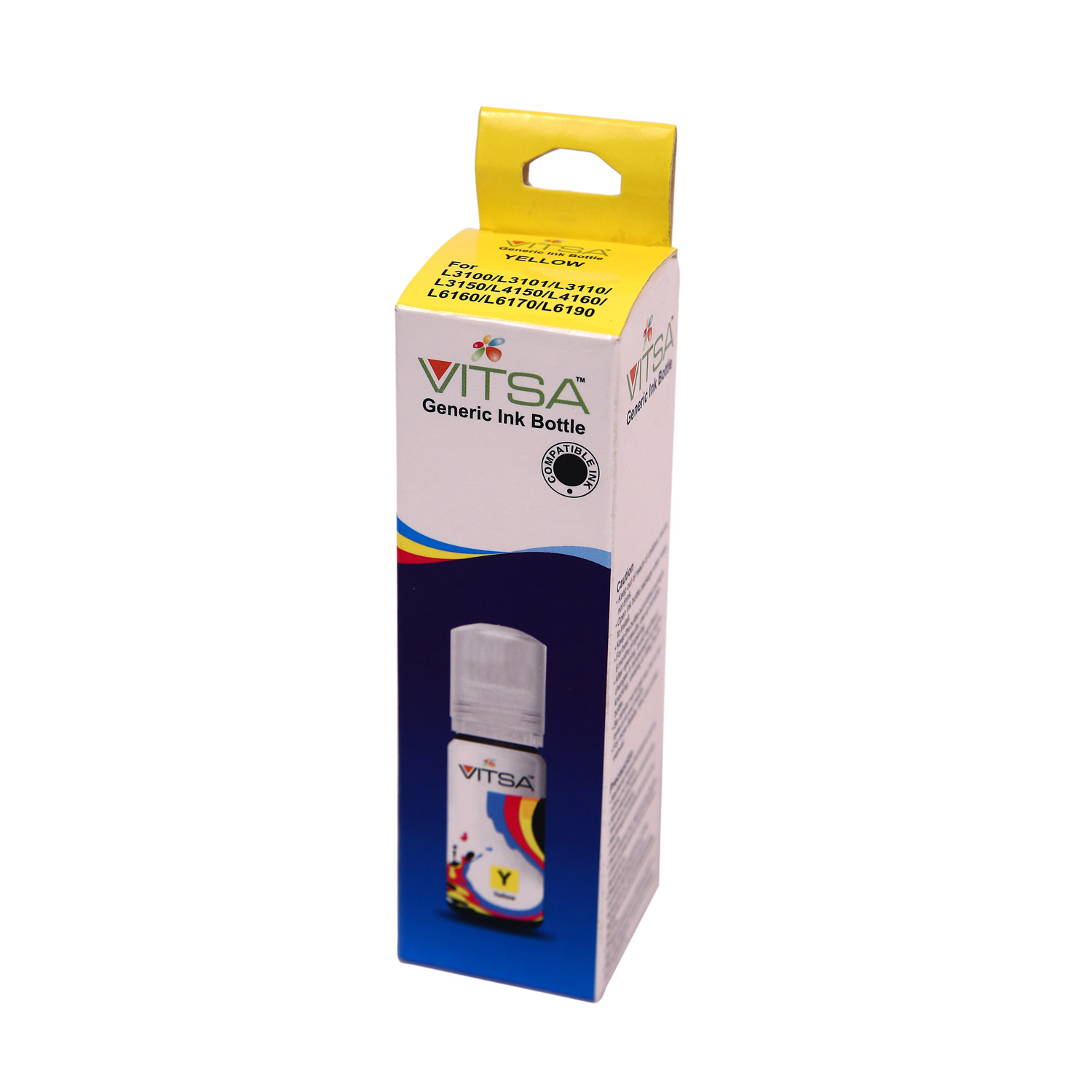 Vitsa 001 003 Compatible For Epson Printers L5190 , L3150 , L3110 , L1110 , L4150 , L6170 , L4160 , L6190 , L6160 (Yellow)