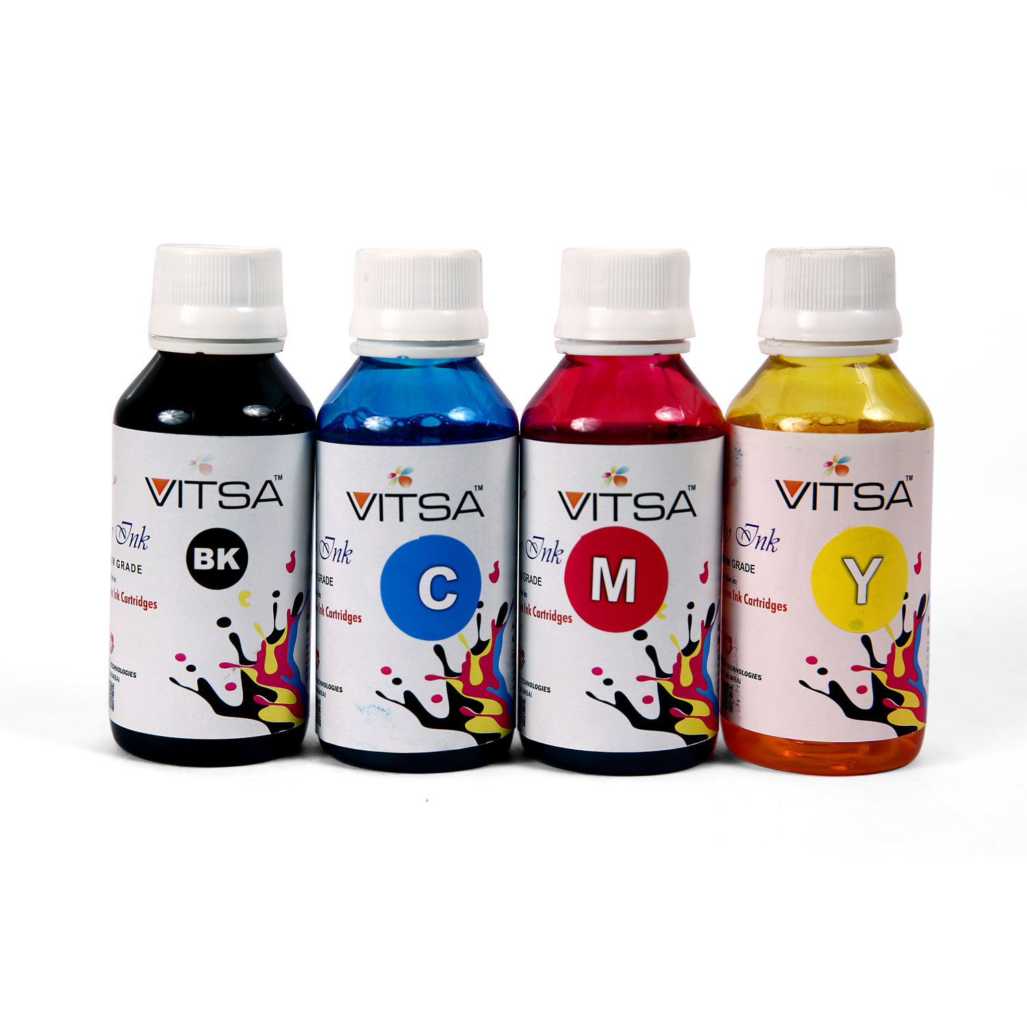 Softy Ink Compatible Refill Ink For Hp Inkjet Cartrdige 21, 22, 56, 57, 678, 803, 680, 802, 818, 901, 702, 703, 860, 861 & Canon Inkjet Cartrdige 830, 831, 740, 741, 89, 99, 40, 41 (Full Set 4 Colour - 100Ml Each)