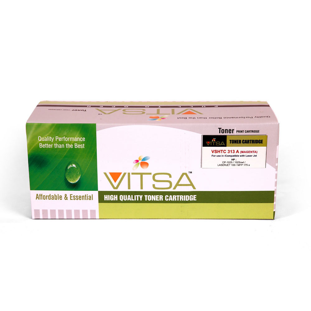Vitsa 126A / Ce313A Magenta Toner Cartridge Compatible For   Hp Laser Jet Pro Color  Cp1025  /  Cp1025Nw ( Ce 310A)