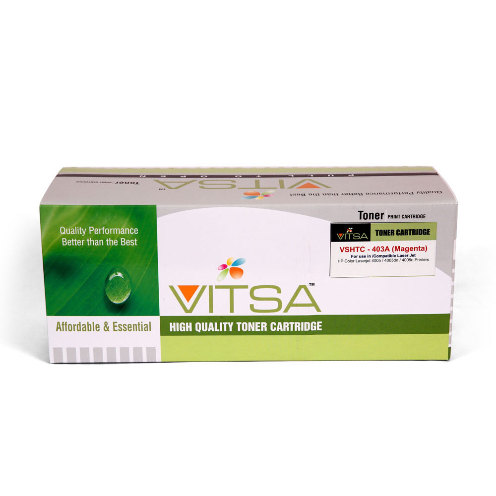 Vitsa 201A / 201X / Cf403 Magenta Toner Cartridge Compatible For  Hp Color Laserjet Pro M252Dw  /  Pro Mfp M277Dw /  Pro Mfp M277N Printer ( Cf 400A)