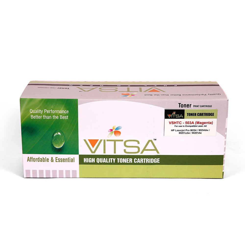 Vitsa 202A / Cf503A Magenta Toner Cartridge Compatible For  Hp Color  Pro M254  /  Pro Mfp M280 Printer ( Cf 500A )
