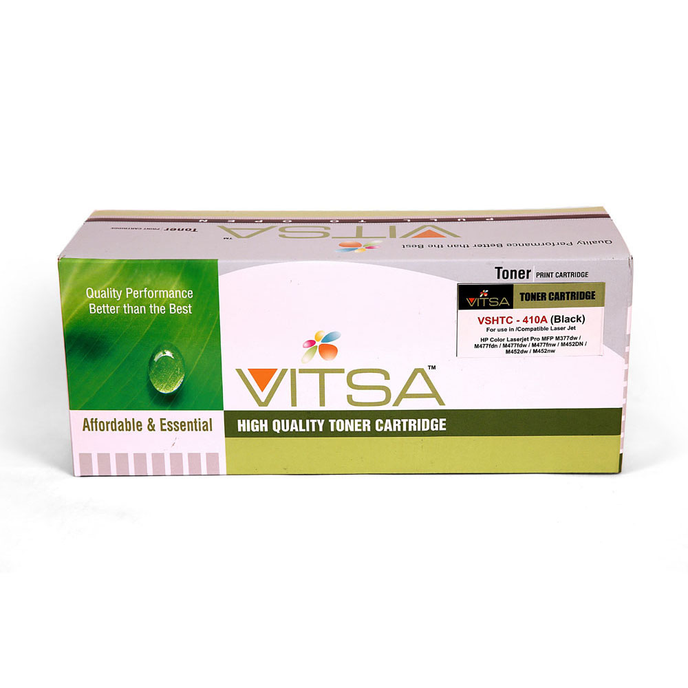 Vitsa 305A / Ce410A Toner Cartridge Compatible For Hp Color Jet Pro M351A / Pro Mfp M375Nw / Pro M451Dn / Pro M451Dw / Pro M451Nw / Pro M475 / Pro M475Dn / Pro M475Dw Printer