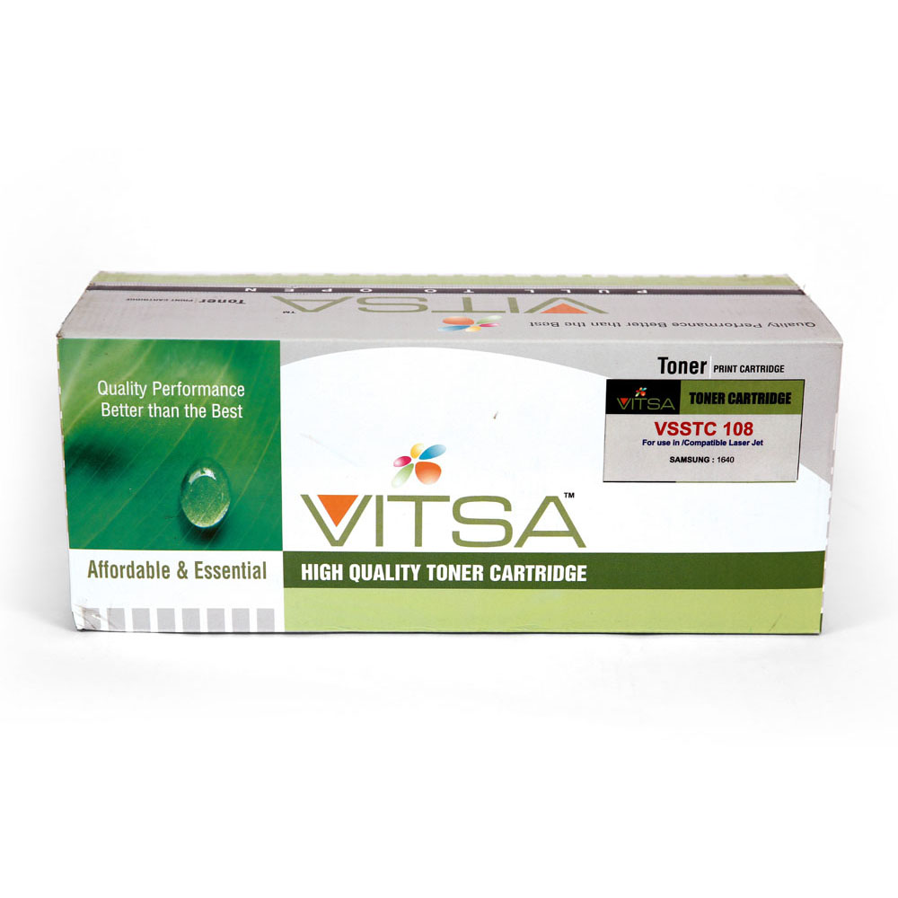 Vitsa Mlt-D108S / 108  Toner Cartridge Compatible For Vitsa 108 / Mlt-D108S Premium Toner Cartridge Compatible With Samsung Ml-1640 / Ml-2240