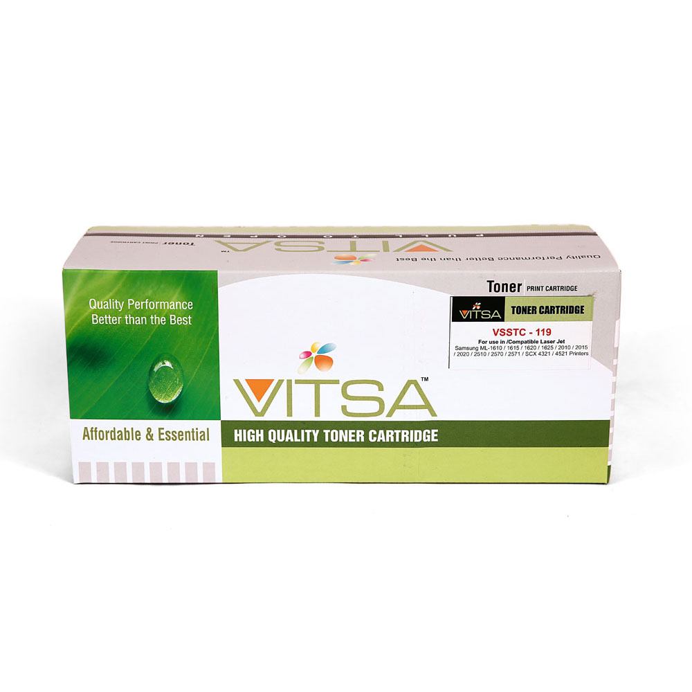 Vitsa Mlt D119S / 119S / 119 Toner Cartridge Compatible For Samsung Ml-1610 / 1615 / 1620 / 1625 / 2010 / 2015 / 2020 / 2510 / 2570 / 2571 / Scx 4321 / 4521